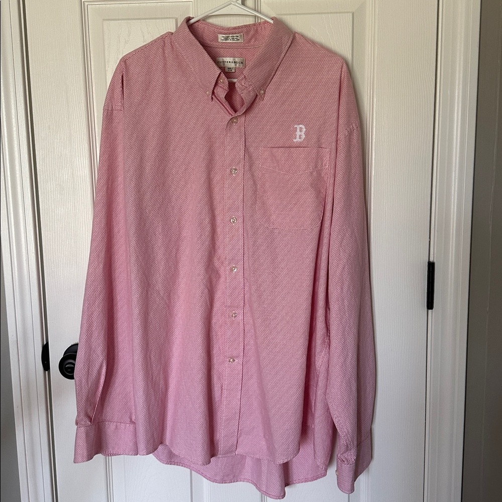 Cutter and Buck Shirt Mens XLXL Boston Red Sox Long Sleeve Button Up
